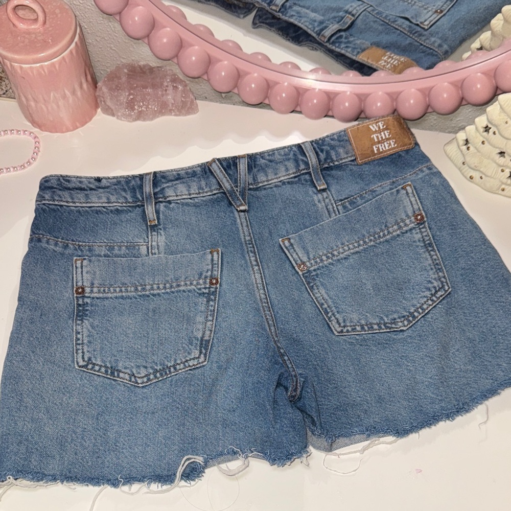 We The Free Light Blue Jean Shorts